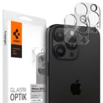 Skaidrus apsauginis stiklas galiniai kamerai Apple Iphone 14 Pro ir 15 Pro modeliams Spigen Optik 2 pak