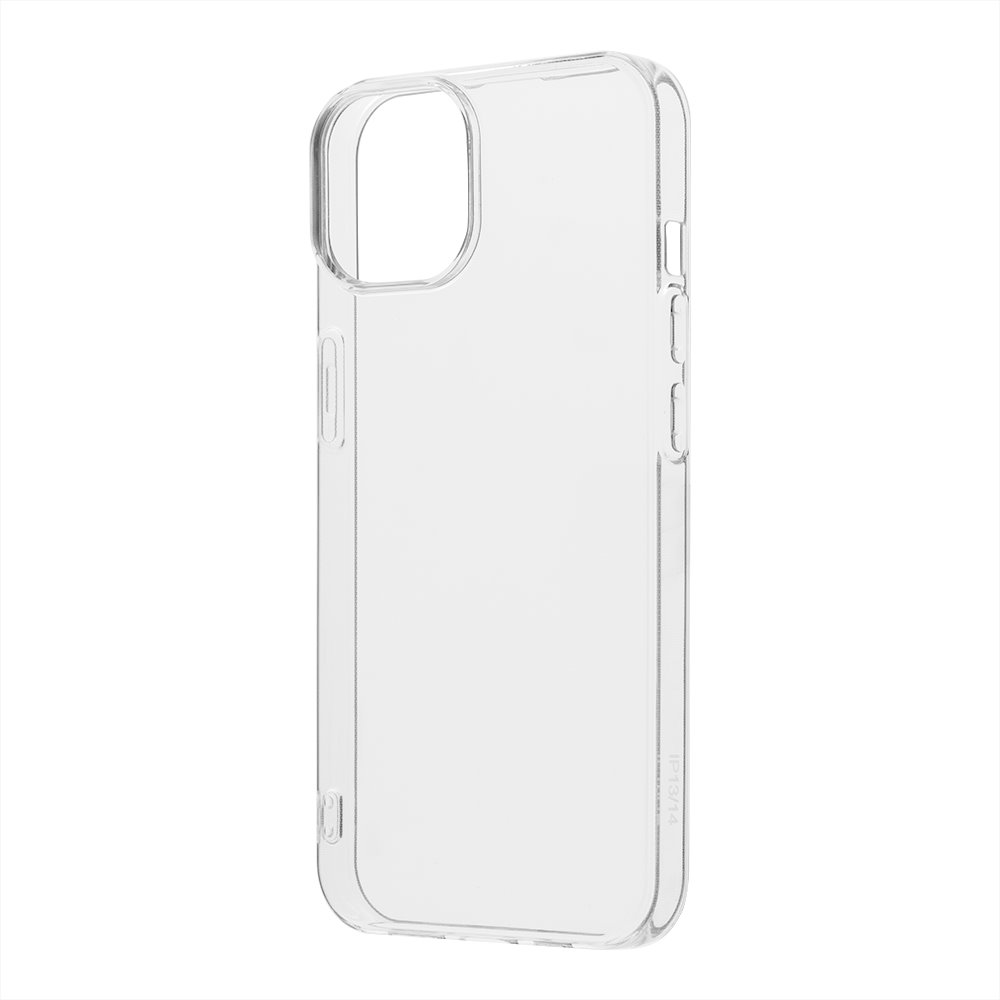 Skaidrus dėklas Apple iPhone 14 OBALME TPU Skaidrus dėklas Apple iPhone 14 OBALME TPU, matomas iš priekio ir šono, skaidrus plastikinis dėklas