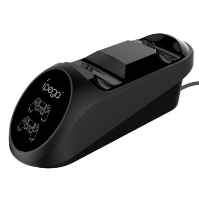 juoda ikrovimo stotele ipega 9180 ps4 gamepad double charger su vietomis dviem valdikliams