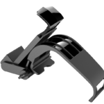 Juodas laikiklis iPega XBS005 Retractable Phone Holder Xbox Series X Controller iš plastiko ir blizgios juodos spalvos