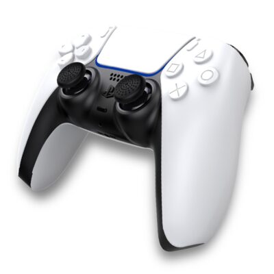 Juodi-raudoni pultelio mygtukai iPega P5006 silikoniniai apsaugos gaubteliai PS5 kontroleriui