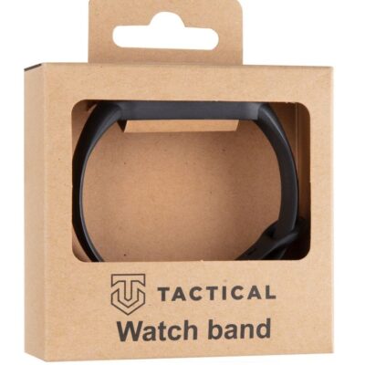 Juoda apyrankė Xiaomi Mi Band 5 6 Tactical 661 silikoninė juosta dėžutėje