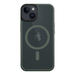 Žalias dėklas Apple Iphone 14 Tactical MagForce Hyperstealth su aiškiu magnetinio įkrovimo žymėjimu ir kamera
