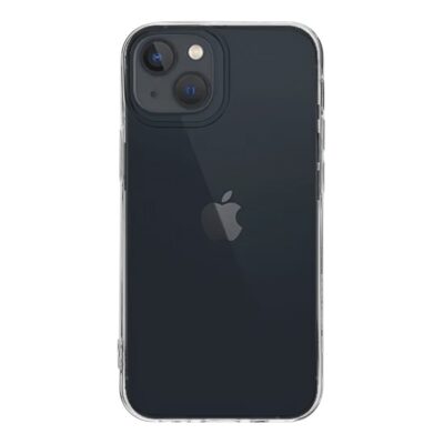 Skaidrus dėklas Tactical TPU Plyo telefonui Apple iPhone 13 mini ant juodo telefono