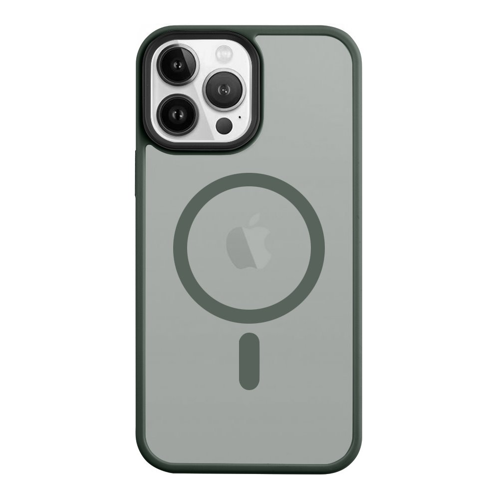 Žalias dėklas Apple Iphone 13 Pro Max Tactical MagForce Hyperstealth Žalias dėklas Apple Iphone 13 Pro Max su tamsiai žalia rėmeliu ir permatomu nugarėle