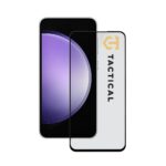 Juodas apsauginis stiklas telefonui Samsung Galaxy S23 FE su Tactical Glass Shield 5D apsauga