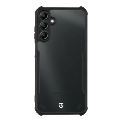 Skaidrus-juodas dėklas Tactical Quantum Stealth telefonui Samsung Galaxy A15 4G / A15 5G su apsauga kameros srityje