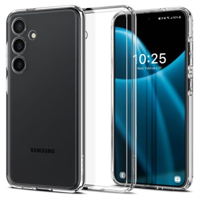 Skaidrus dėklas Samsung Galaxy S24 Spigen Ultra Hybrid, matomas aiškus ir lankstus telefono korpusas