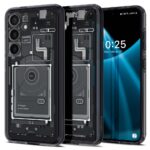 Zero one dėklas Samsung Galaxy S24 Spigen Ultra Hybrid su juodu permatomu dizainu