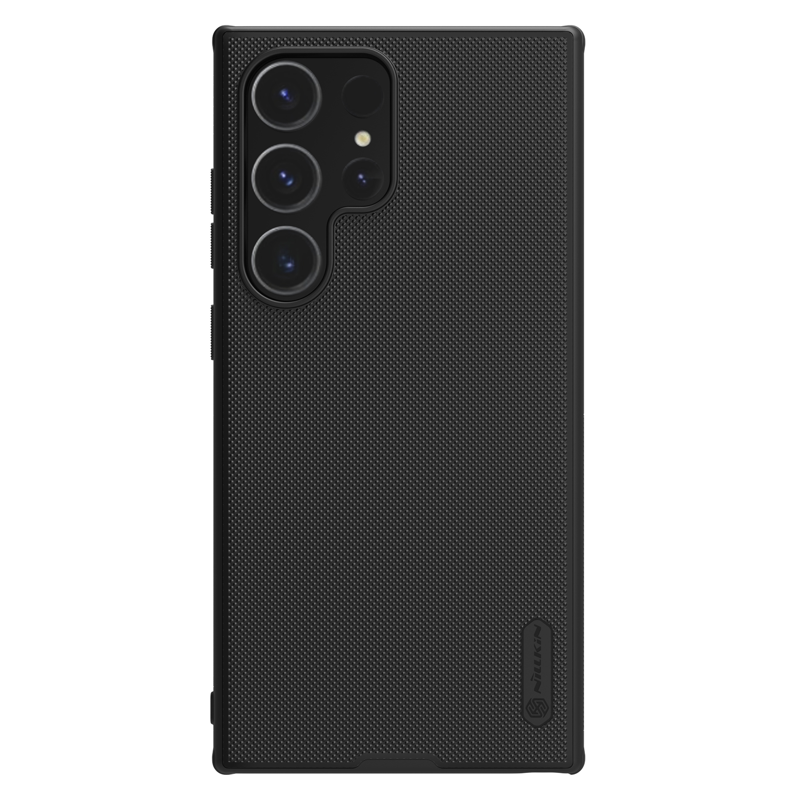 Juodas dėklas Nillkin Super Frosted PRO Magnetic Samsung Galaxy S24 Ultra Juodas dėklas Nillkin Super Frosted PRO Magnetic telefonui Samsung Galaxy S24 Ultra su tekstūruota paviršiaus dalimi