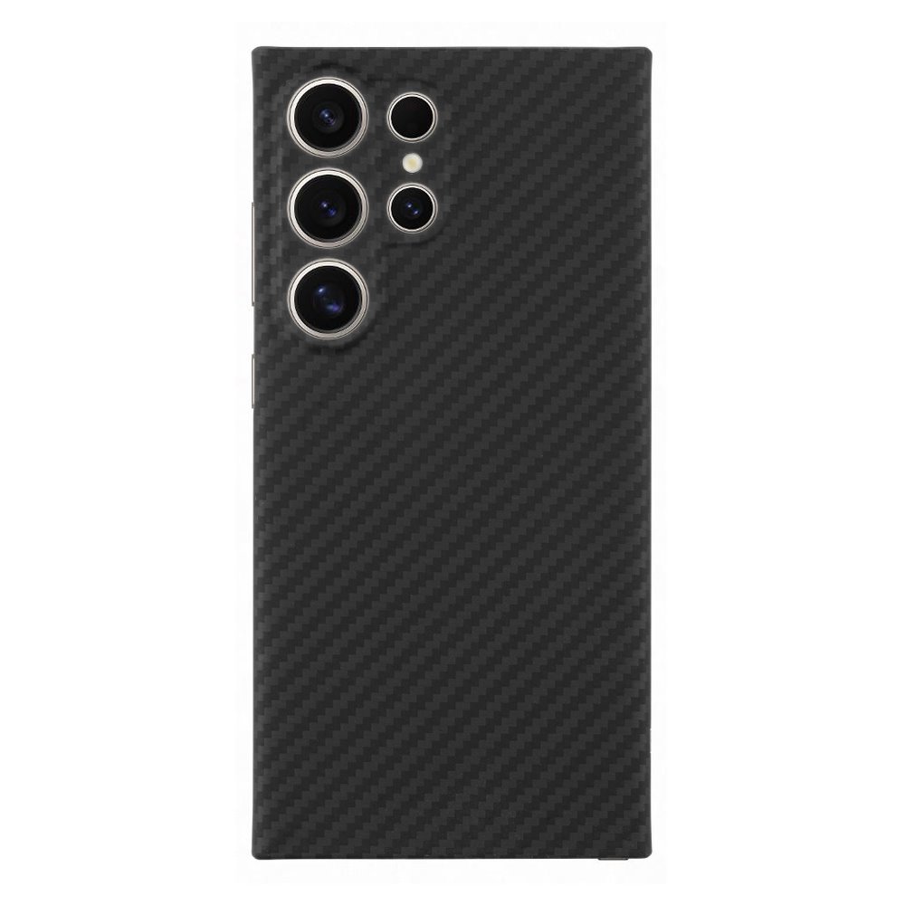 Juodas dėklas Tactical MagForce Aramid telefonui Samsung Galaxy S24 Ultra Juodas dėklas Tactical MagForce Aramid telefonui Samsung Galaxy S24 Ultra tekstūra ir kameros išpjovos