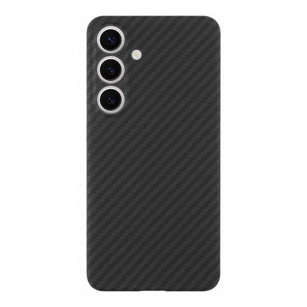 Juodas dėklas Tactical MagForce Aramid Samsung Galaxy S24 Juodas dėklas Tactical MagForce Aramid telefonui Samsung Galaxy S24 su anglies pluošto tekstūra
