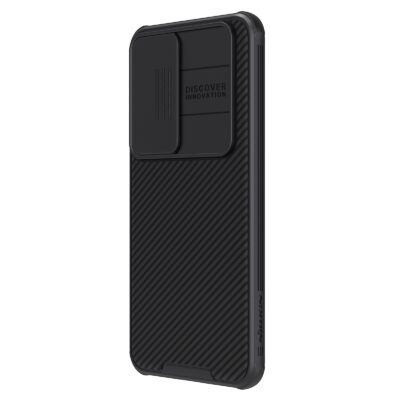 Juodas dėklas Nillkin CamShield PRO Magnetic telefonui Samsung Galaxy S24 su kameros apsauga