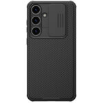 Juodas dėklas Nillkin CamShield PRO Magnetic telefonui Samsung Galaxy S24 Plus su fotoaparato objektyvo uždengimu