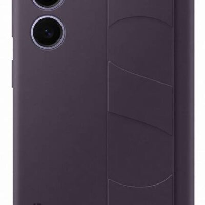 Tamsiai violetinis originalus dėklas EF-GS921CEE Standing Grip Cover telefonui Samsung Galaxy S24 su trimis kameromis