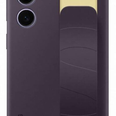 Tamsiai violetinis originalus dėklas EF-GS921CEE Standing Grip Cover telefonui Samsung Galaxy S24 su kamera ir vertikaliu laikikliu