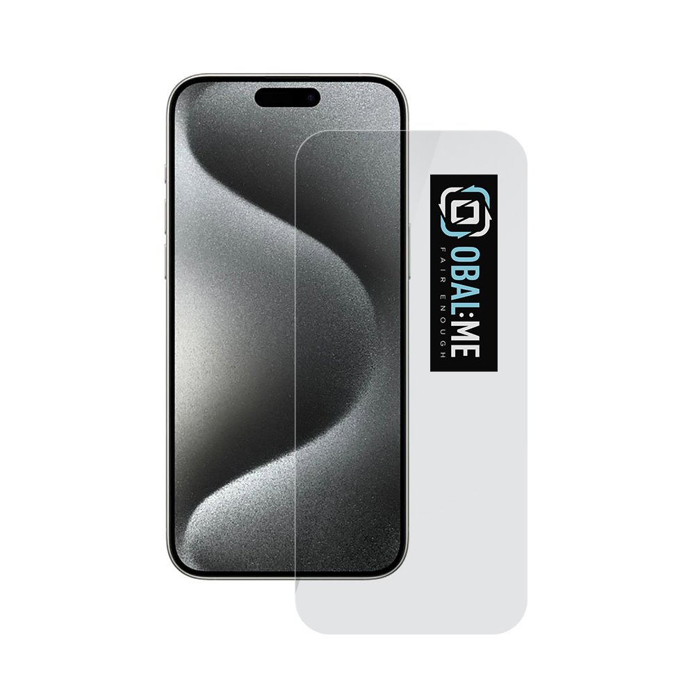 Skaidrus apsauginis ekrano stikliukas Apple iPhone 15 Pro Max Skaidrus apsauginis ekrano stikliukas Apple iPhone 15 Pro Max su OBAL:ME logotipu