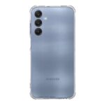 Skaidrus dėklas Tactical TPU Plyo telefonui Samsung Galaxy A25 5G mėlynam telefonui su trimis kameromis
