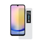 Skaidrus apsauginis ekrano stikliukas Samsung Galaxy A25 5G su OBAL ME logotipu