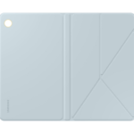 Mėlynas originalus dėklas Samsung Galaxy Tab A9 su geometriniu raštu ir kamerai skirta anga