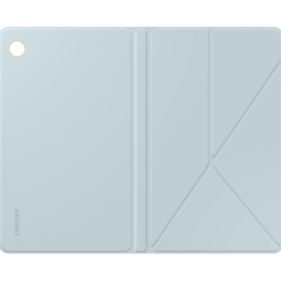 Mėlynas originalus dėklas Samsung Galaxy Tab A9 su geometriniu raštu ir kamerai skirta anga