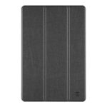 Juodas atverčiamas dėklas Apple iPad 10.9 2022 Tactical Book Tri Fold su tris dalis atverčiamu dizainu