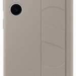 Taupe originalus dėklas EF-GS926CUE Standing Grip Cover telefonui Samsung Galaxy S24 Plus su trimis kameros objektyvais ir stovėjimo rankena