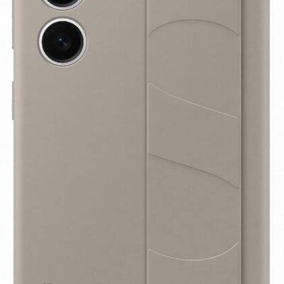 Taupe originalus dėklas EF-GS921CUE Standing Grip Cover telefonui Samsung Galaxy S24 su kamera ir stovimojo laikiklio funkcija