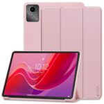 Rožinis dėklas Lenovo Tab M11 11.0 TB-330 Tech-Protect Smartcase atidarytas su matomu ekranu ir uždengimu