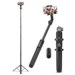 Juoda asmenukių lazda SPIGEN S560W su nuimamu trikoju ir nuotolinio valdymo pulteliu