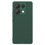 Tamsiai žalias dėklas Nillkin Super Frosted Shield telefonui Xiaomi Redmi Note 13 Pro 5G su tekstūruotu paviršiumi ir matine apdaila
