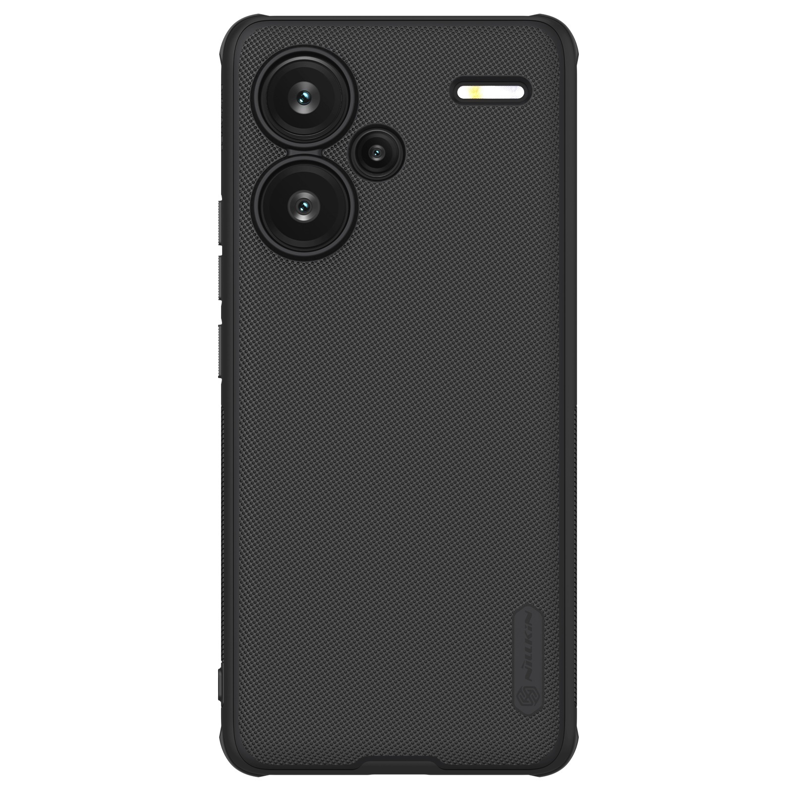 Juodas plastikinis deklas Xiaomi Redmi Note 13 Pro Plus 5G Nillkin Super Frosted Shield Juodas plastikinis deklas Xiaomi Redmi Note 13 Pro Plus 5G su matine tekstura ir ispjovomis kamerai bei zibintui