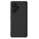Juodas dėklas Nillkin Super Frosted PRO Magnetic telefonui Xiaomi Redmi Note 13 Pro Plus 5G su tekstūruota paviršiaus danga ir kamera