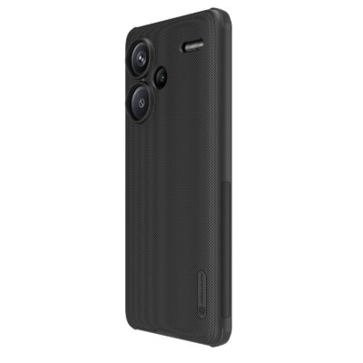 Juodas dėklas Nillkin Super Frosted PRO Magnetic telefonui Xiaomi Redmi Note 13 Pro Plus 5G su tekstūruota paviršiaus danga