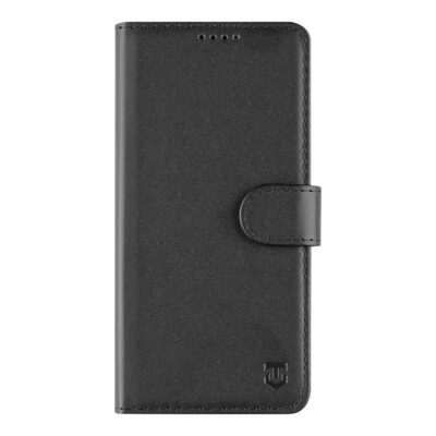 Juodas atverčiamas dėklas Tactical Field Notes telefonui Xiaomi Redmi Note 13 5G pagamintas iš tekstūruotos medžiagos