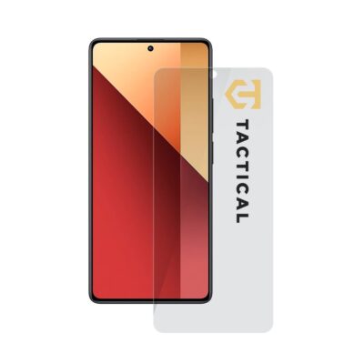 Skaidrus apsauginis stiklas telefonui Xiaomi Redmi Note 13 Pro 4G 5G Tactical Glass Shield 2.5D šalia telefono