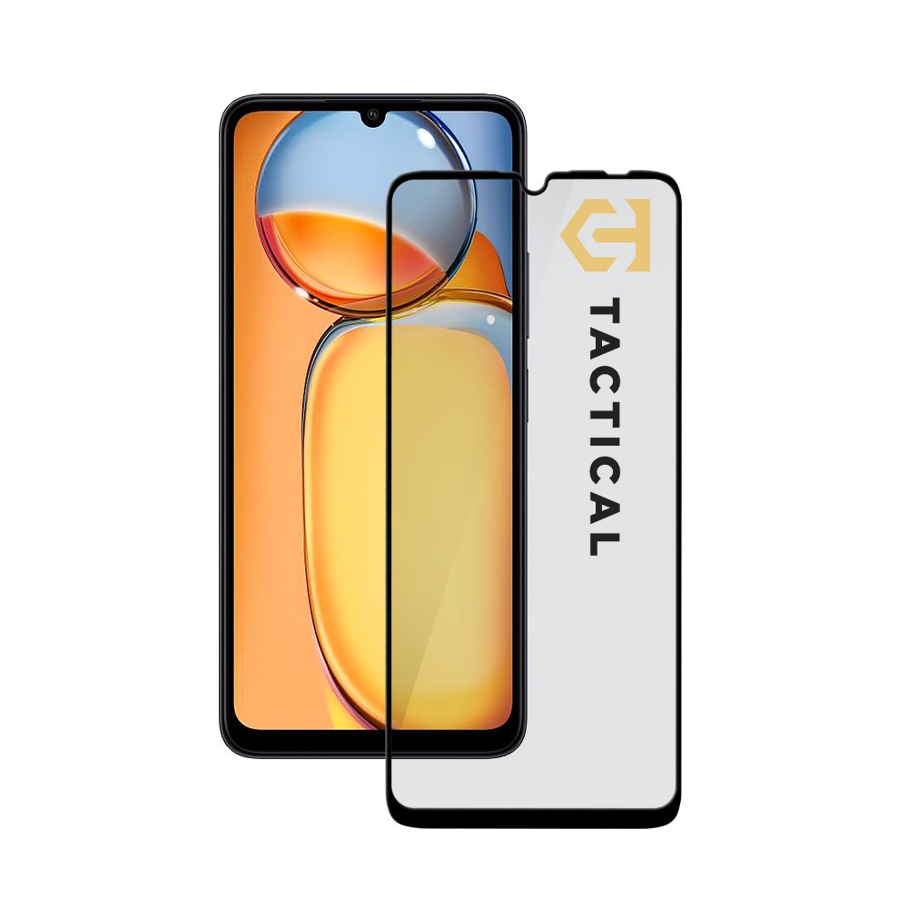 Juodas apsauginis stiklas Xiaomi Redmi 13C Poco C65 Tactical Glass Shield 5D Juodas apsauginis stiklas telefonui Xiaomi Redmi 13C ir Poco C65 su Tactical Glass Shield 5D