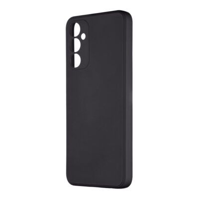 Juodas matinis dėklas Samsung Galaxy A05s su trimis išpjovomis kamerai ir žibintuvėliui