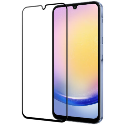Juodas apsauginis grūdintas stiklas Nillkin Tempered Glass 2.5D CP+ PRO telefonui Samsung Galaxy A25 5G priekyje ekrano