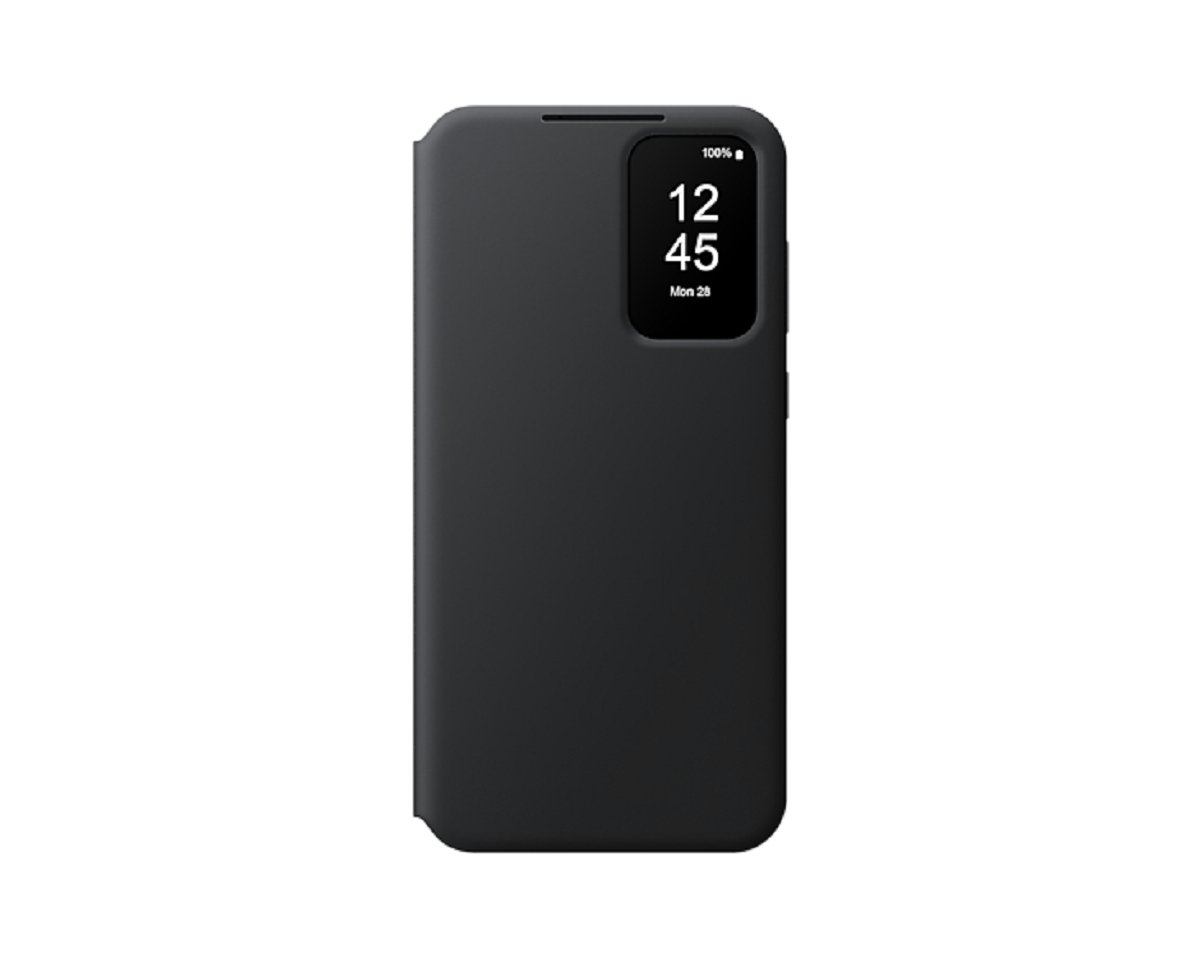 Juodas originalus dėklas EF-ZA556CBE Smart View Samsung Galaxy A55 5G Juodas originalus dėklas EF-ZA556CBE Smart View telefonui Samsung Galaxy A55 5G su mažo langelio išorėje