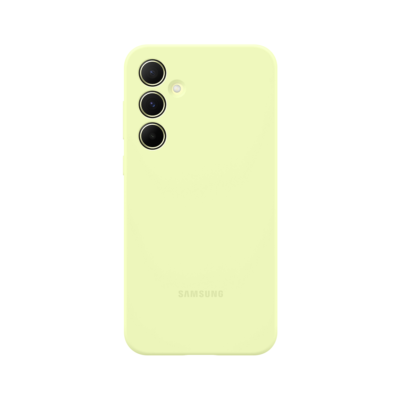 Lime originalus dėklas EF-PA556TME Silicone Cover telefonui Samsung Galaxy A55 5G švelnios žalios spalvos