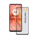 Juodas apsauginis stiklas telefonui Motorola G04 Tactical Glass Shield 5D su juodu rėmeliu