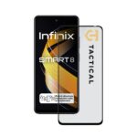 Juodas apsauginis ekrano stikliukas Infinix Smart 8 Tactical Glass Shield 5D su matiniu apvadu