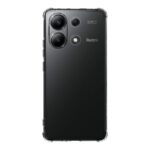 Skaidrus dėklas Tactical TPU Plyo telefonui Xiaomi Redmi Note 13 4G su matomu juodu telefonu ir kamera