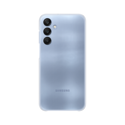 Skaidrus originalus dėklas EF-QA256CTE Clear Cover telefonui Samsung Galaxy A22 5G su mėlynu telefonu