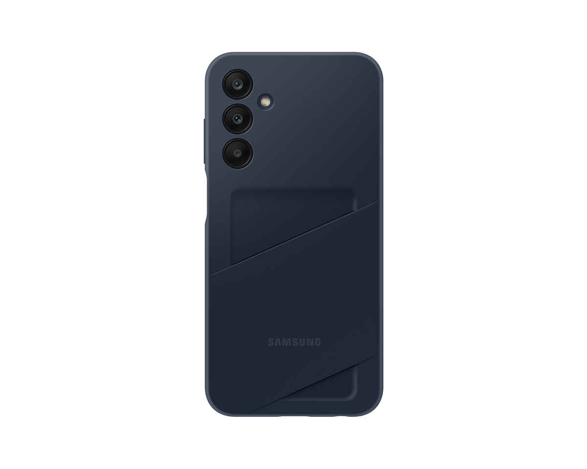 Juodas-mėlynas originalus dėklas Samsung Galaxy A25 5G Juodas-mėlynas originalus dėklas Samsung Galaxy A25 5G su kortelės lizdo dangteliu