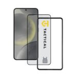 Apsauginis ekrano stikliukas Samsung S24 Tactical Glass Impact Armour, skaidrus su juodu rėmeliu