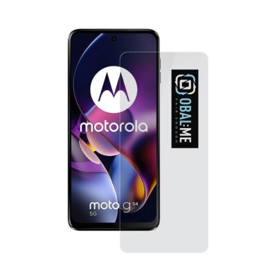 Skaidrus apsauginis ekrano stikliukas Motorola G54 5G su OBAL ME logotipu