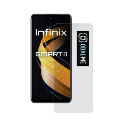 Skaidrus apsauginis ekrano stikliukas Infinix Smart 8 telefonui su OBAL ME ženklu