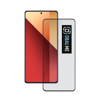 Juodas apsauginis ekrano stikliukas Xiaomi Redmi Note 13 Pro 4G 5G su prekes zenklu OBALME